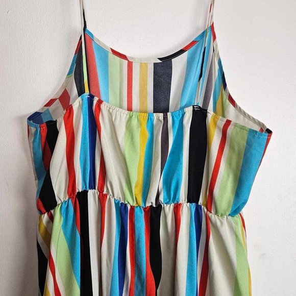 Shein Curve Spaghetti Strap Multi color Stripped long dress, 2XL - Picture 2 of 8